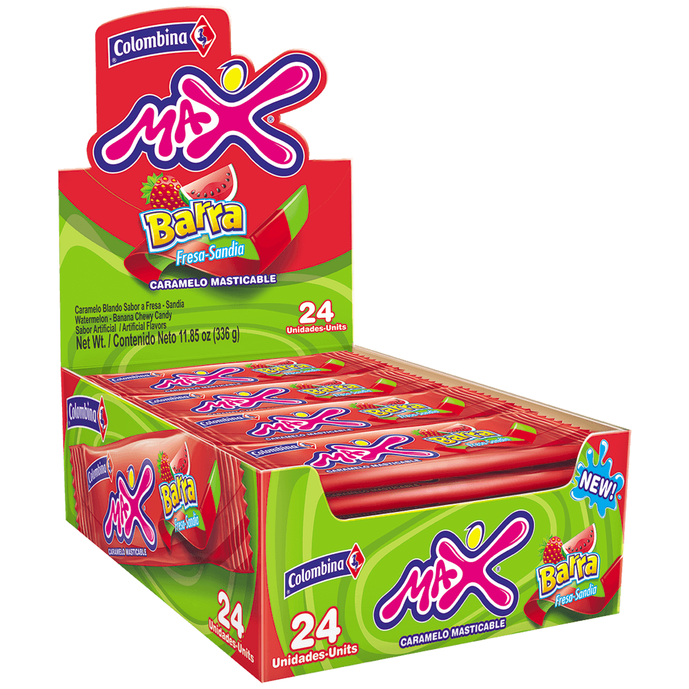 Max Barra Plana Fresa Sandia 336 g