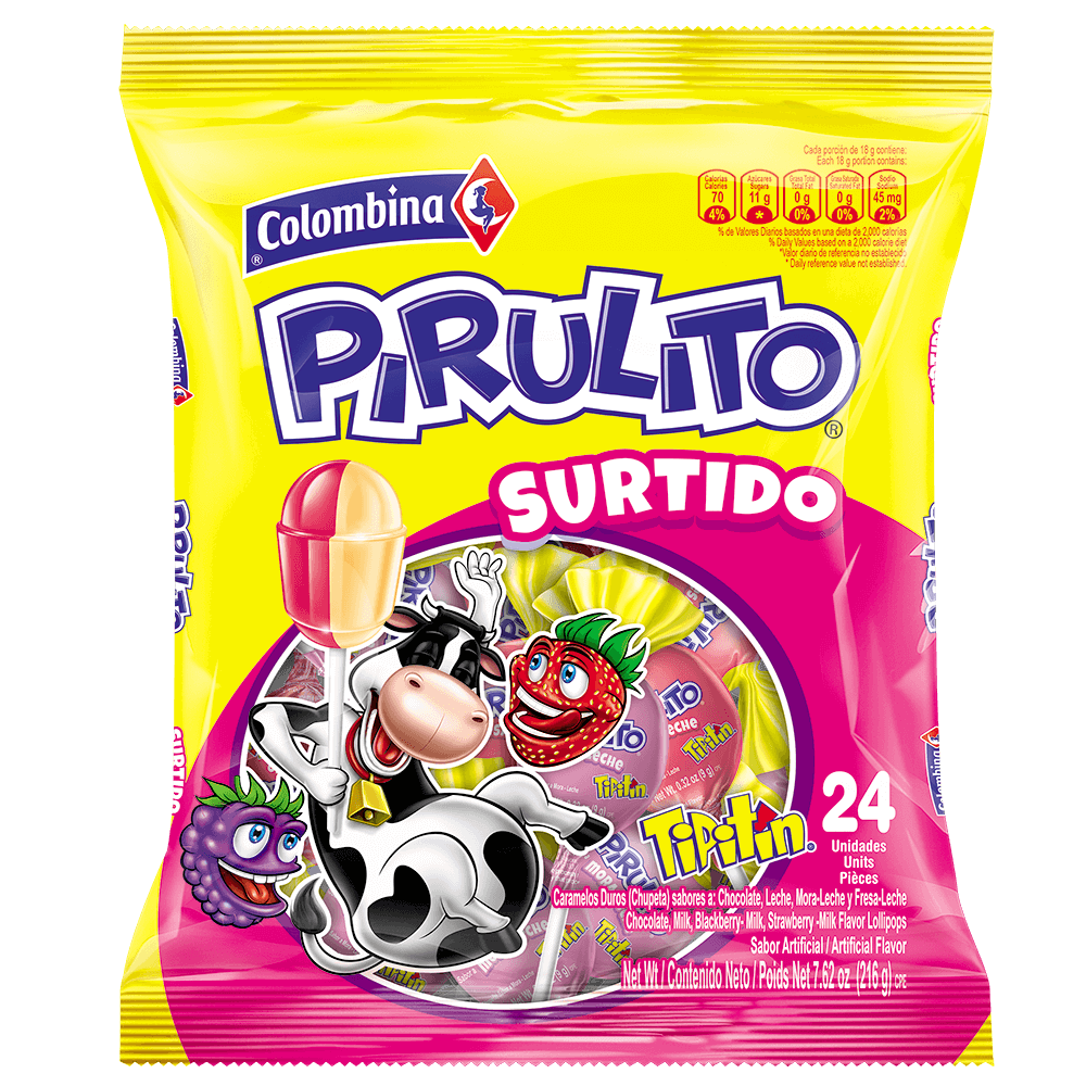 Pirulito Surtido x24 216 g
