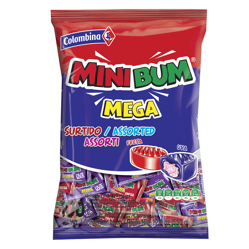 Minibum surtido Fresa Uva 100 uds
