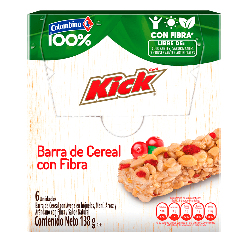 Barra de Cereal con Fibra 138 g