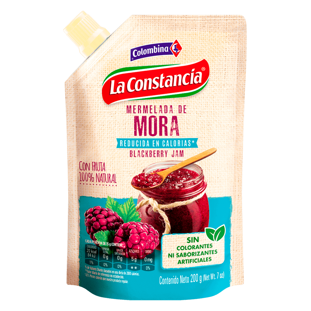 Mermelada de Mora Reducida en Calorías 200 g