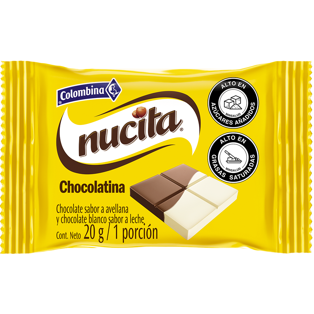Chocolatina NUCITA con sabor avellana x 20g
